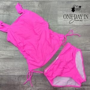 Aleumdr Drawstring Tankini Swimsuit Size S